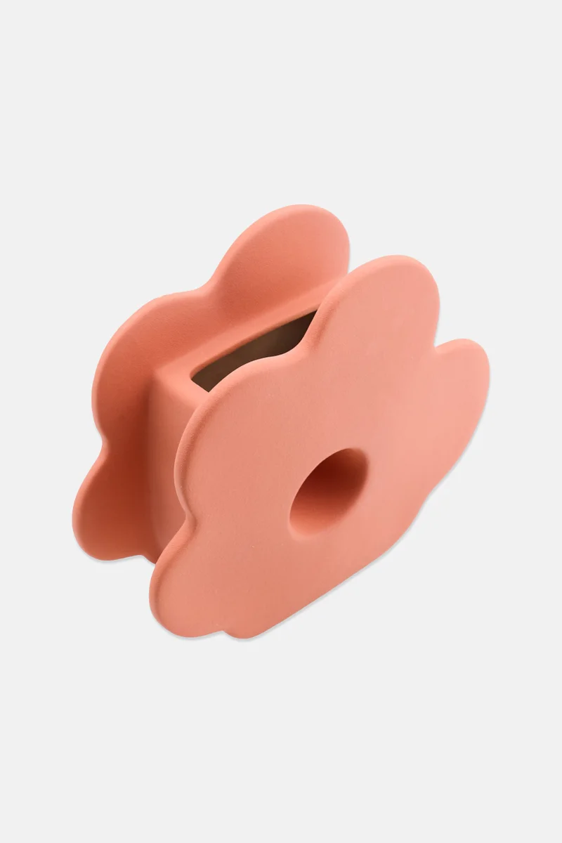 Muy Mucho Flower Vase 21 H x 25 L x  8 W cm, Pink